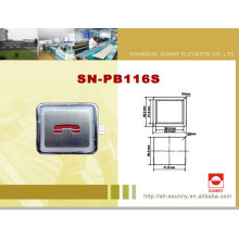 Painel de botões de elevador de design avançado com aparência de morden de superfície em aço inoxidável / botão de elevador / SN-PB116S